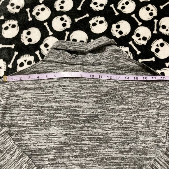 PAPA Heathered charcoal light grey cowl turtleneck top NWT MEDIUM LARGE sweater - Picture 11 of 14